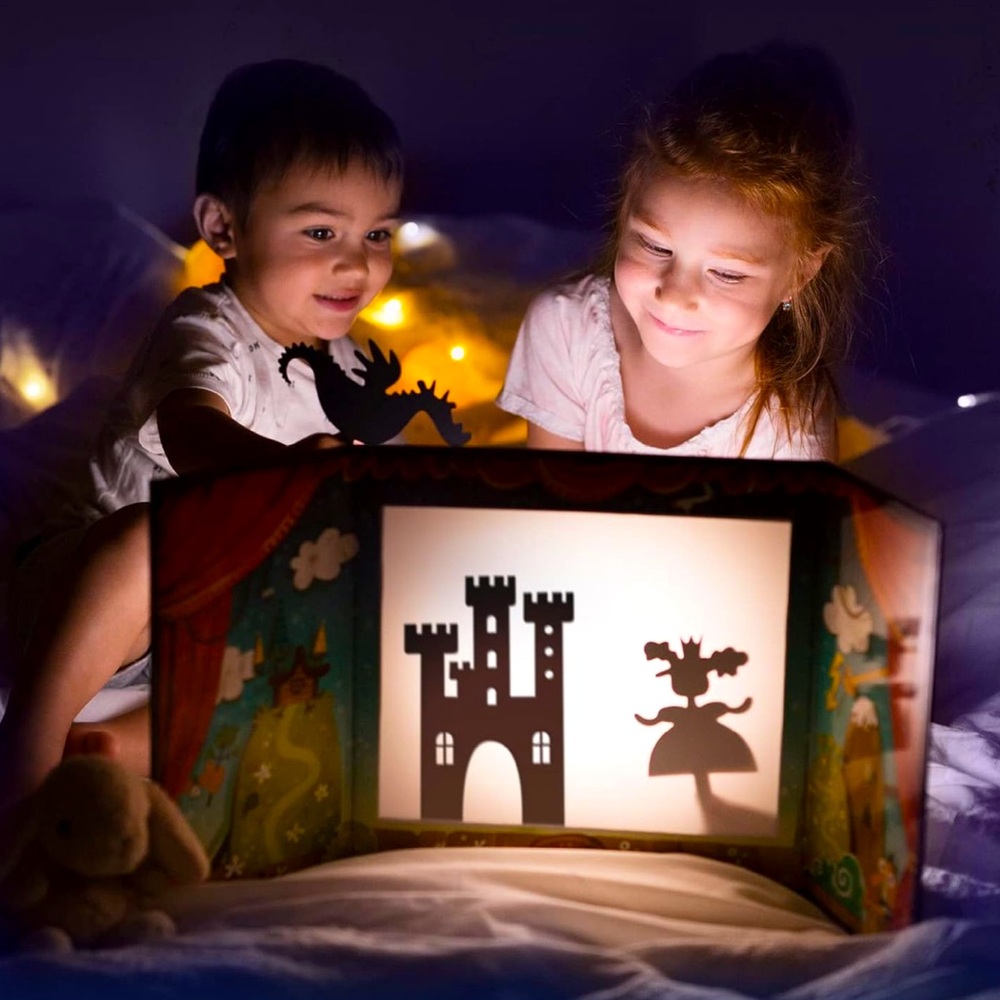 Papaton Shadow Puppet Theater Kids Family Bedtime Storytelling Activity Playset